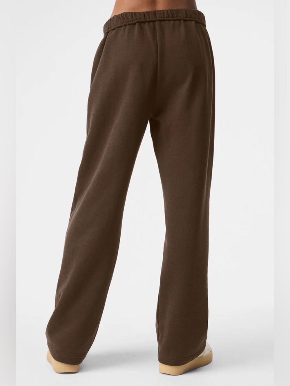 ALO Yoga Accolade Straight Leg Sweatpant Espresso Brown Athleisure Casual Medium - Picture 2 of 14
